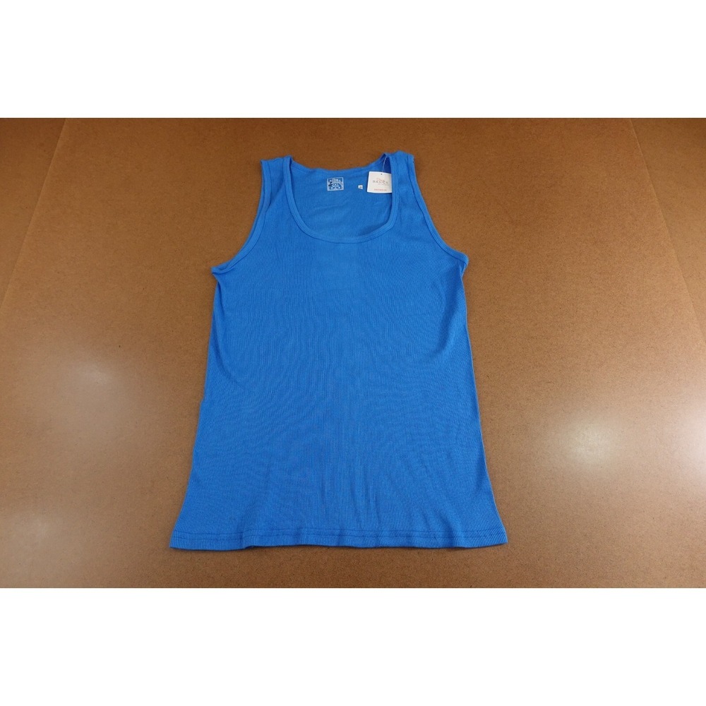 Sexy Basics Womens Size 2XL Fitted Blue Rib Knit Scoop Neck Tank Top NWT